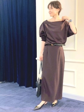 しみずさん(レディース・160cm)の秋コーディネート