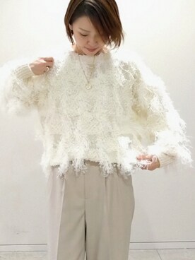 「Laraaji（ララージ）のアイテム（トップス）」を使った、しみずさん（レディース・160cm）の秋コーディネート
