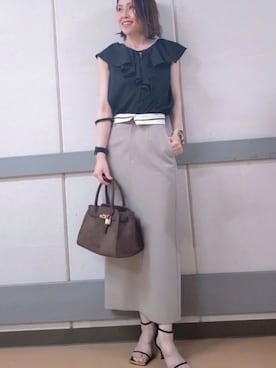 「NOLLEY’S（ノーリーズ）のアイテム」を使った、しみずさん（骨格ナチュラル・レディース・160cm）の夏コーディネート