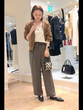 しみずさん（骨格ナチュラル・レディース・160cm）の秋コーディネート