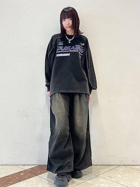「新作」｜「アイテム（スウェット）」を使った、ｼﾐさん（レディース・161cm）の冬コーディネート