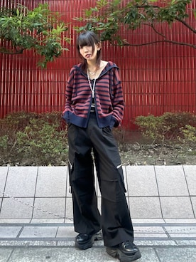 「PAGEBOY（ページボーイ）のプラットチャンキースニーカー（スニーカー）」を使った、ｼﾐさん（レディース・161cm・20代）の夏コーディネート