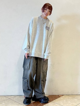 「人気アイテムをチェック！」｜「アイテム（スウェット）」を使った、ｼﾐさん（レディース・161cm）の秋コーディネート