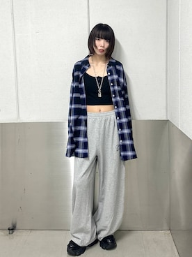 「アイテム（スウェットパンツ）」を使った、ｼﾐさん（レディース・161cm・20代）の秋コーディネート