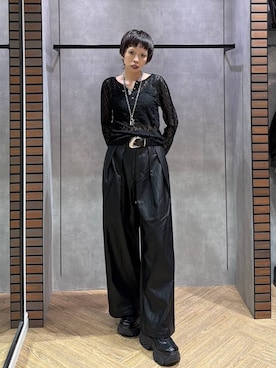 「PAGEBOY（ページボーイ）のハートマンテルネックレス3（ネックレス）」を使った、ｼﾐさん（レディース・161cm）の秋コーディネート