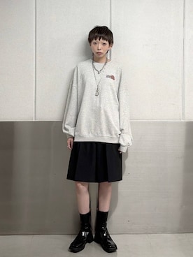 「PAGEBOY（ページボーイ）のスクエアショートブーツ【抗菌防臭/軽量】（ブーツ、ブラック系）」を使った、ｼﾐさん（レディース・161cm）の秋コーディネート