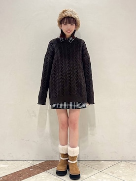 「アイテム（帽子）」を使った、ｼﾐさん（レディース・161cm・20代）の冬コーディネート