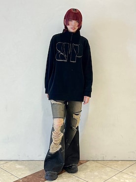 「人気アイテムをチェック！」｜「アイテム（スウェット）」を使った、ｼﾐさん（レディース・161cm）の秋コーディネート