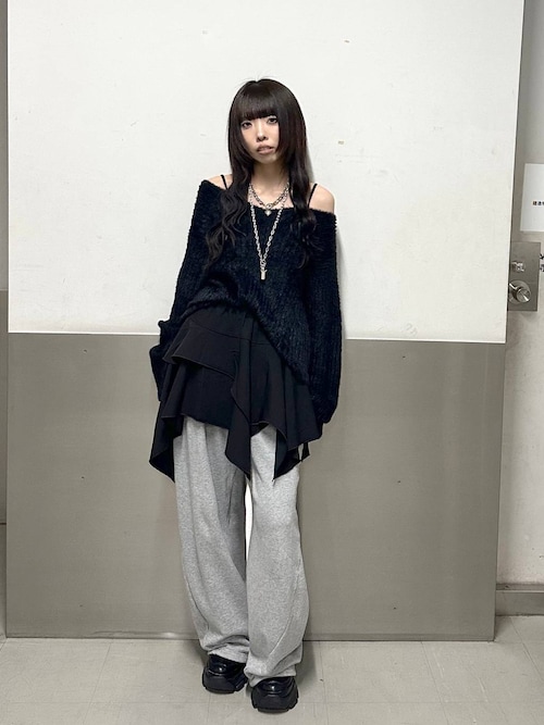 WEB限定アイテム/クラウドシャギーVニット（ニット/セーター