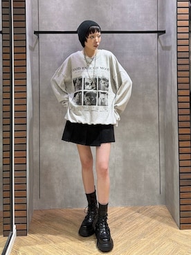 「PAGEBOY（ページボーイ）のハートマンテルネックレス3（ネックレス）」を使った、ｼﾐさん（レディース・161cm）の秋コーディネート