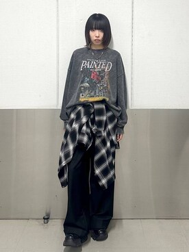 「PBLIM（ページボーイリム）のアイテム（スラックス）」を使った、ｼﾐさん（レディース・161cm）の秋コーディネート