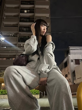 「PBLIM（ページボーイリム）のアイテム（スウェットパンツ）」を使った、ｼﾐさん（レディース・161cm）の秋コーディネート