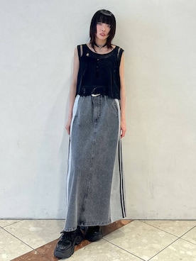 「新作」｜「アイテム（スニーカー）」を使った、ｼﾐさん（レディース・161cm）の夏コーディネート
