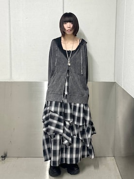 「アイテム（パーカー）」を使った、ｼﾐさん（レディース・161cm・20代）の夏コーディネート