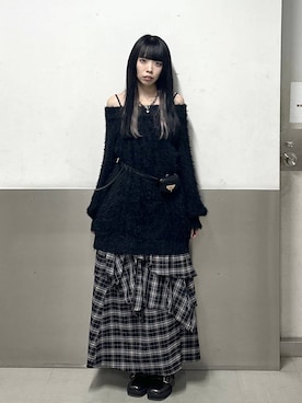 「アイテム（ボディバッグ/ウエストポーチ）」を使った、ｼﾐさん（レディース・161cm）の冬コーディネート