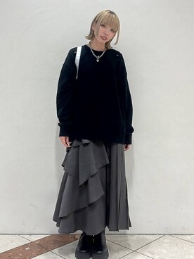 「人気アイテムをチェック！」｜「アイテム（スウェット）」を使った、ｼﾐさん（レディース・161cm）の秋コーディネート