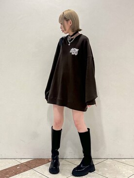 「人気アイテムをチェック！」｜「アイテム（スウェット）」を使った、ｼﾐさん（レディース・161cm）の秋コーディネート