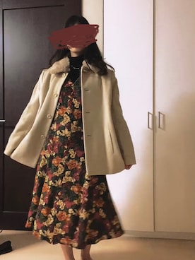 「Yves Saint Laurent（イヴサンローラン）のアイテム（シューズ）」を使った、YUKIさん（レディース・154cm）の冬コーディネート