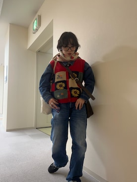 「GAP（ギャップ）のアイテム（パンツ）」を使った、ワタシさん（レディース・152cm）の冬コーディネート