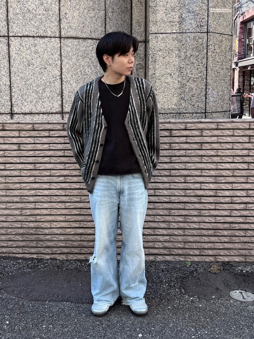 STRIPE KNIT CARDIGAN / ストライプ ニット カーディガン / AVIREX / アヴィレックス