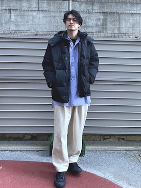 わんさん（メンズ・182cm）の冬コーディネート