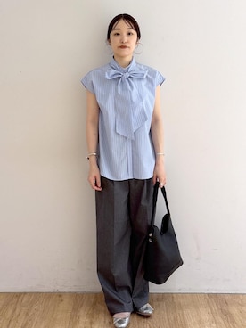 「アイテム（チノパンツ）」を使った、taka225daさん（レディース・155cm・30代）の夏コーディネート