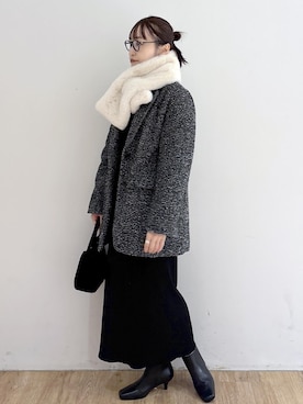 「アイテム（マフラー）」を使った、taka225daさん（レディース・155cm・30代）の秋コーディネート