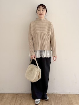 「アイテム（キャミソール）」を使った、taka225daさん（レディース・155cm）の冬コーディネート