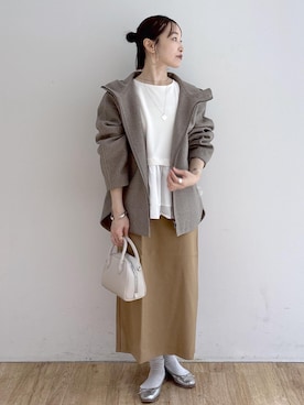 「ROPE' PICNIC（ロペピクニック）のアイテム（スカート）」を使った、taka225daさん（レディース・155cm）の秋コーディネート