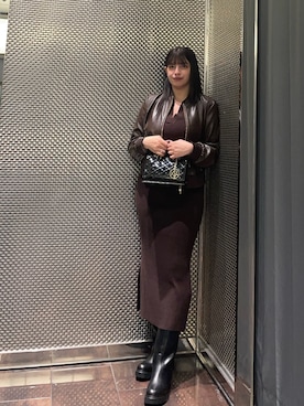 「armaniexchange」｜Sanamさん（レディース・168cm）の秋コーディネート