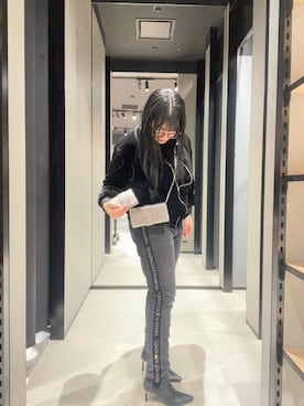 「ARMANI EXCHANGE（アルマーニエクスチェンジ）のアイテム」を使った、Sanamさん（レディース・168cm）の冬コーディネート
