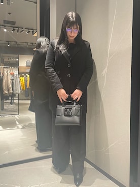 「アイテム（チェスターコート）」を使った、Sanamさん（レディース・168cm）の秋コーディネート