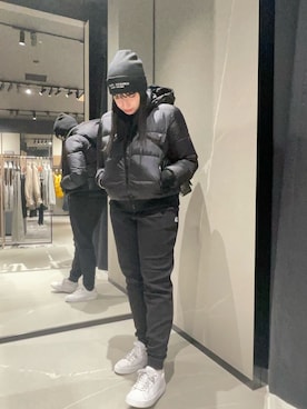 「アイテム（ニットキャップ/ビーニー）」を使った、Sanamさん（レディース・168cm）の秋コーディネート