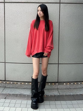 「アイテム（スウェット）」を使った、shioriさん（レディース・168cm）の夏コーディネート