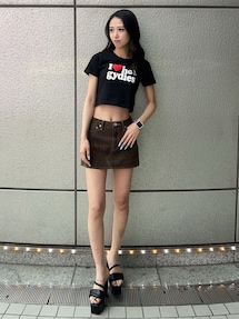 leopard patternスカートライクショートパンツ leopard patternスカートライクショートパンツ[品番