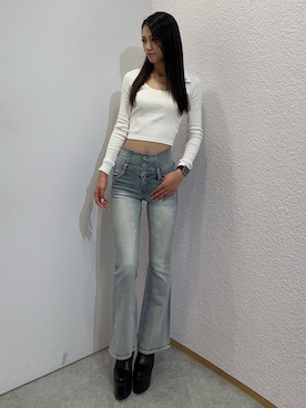 「アイテム（ブーツ）」を使った、shioriさん（レディース・168cm）の夏コーディネート