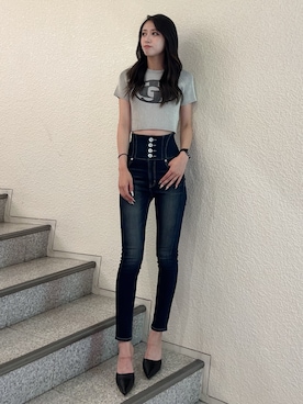 「GYDA（ジェイダ）のアイテム（パンプス）」を使った、shioriさん（レディース・168cm）の夏コーディネート