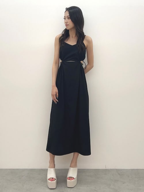 セール】SIDE OPEN BACK RIBBON LONGワンピース（ワンピース