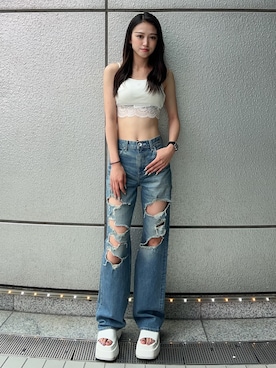 「GYDA」｜shioriさん（レディース・168cm）の夏コーディネート