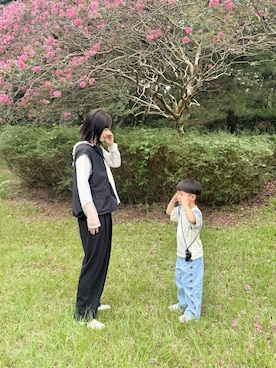 「アイテム（ベスト）」を使った、まいさん（レディース・164cm）の秋コーディネート