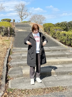 「OMNES（オムネス）のアイテム」を使った、まいさん（レディース・164cm）の冬コーディネート