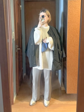 「classicalelf（クラシカルエルフ）のアイテム（スラックス）」を使った、まいさん（レディース・164cm）の春コーディネート