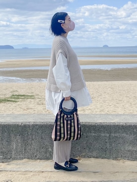 「moment+」｜「アイテム（その他）」を使った、まいさん（レディース・164cm）の秋コーディネート