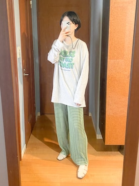 「ISOOK（アイスー）のアイテム（パンツ）」を使った、まいさん（レディース・164cm）の夏コーディネート
