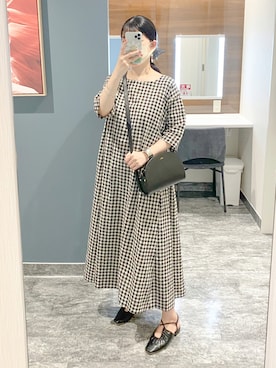 「Libra Cue（リブラ キュー）のアイテム（ワンピース/ドレス）」を使った、まいさん（レディース・164cm）の夏コーディネート