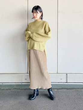 「ピスタチオ」｜「アイテム（その他）」を使った、まいさん（レディース・164cm）の冬コーディネート