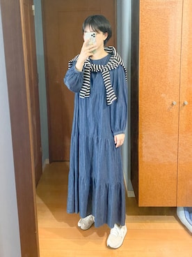「classicalelf（クラシカルエルフ）のアイテム（ワンピース）」を使った、まいさん（レディース・164cm）の秋コーディネート