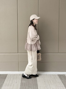 「GeeRA（ジーラ）のアイテム」を使った、まいさん（レディース・164cm）の春コーディネート