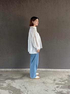 「OMNES（オムネス）のアイテム」を使った、まいさん（レディース・164cm）の夏コーディネート