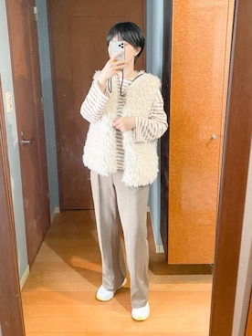 「classicalelf（クラシカルエルフ）のアイテム（スラックス）」を使った、まいさん（レディース・164cm）の春コーディネート